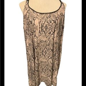 Secret Treasures Snakeskin Sleep Dress 2X Racerback
